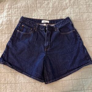Abercrombie & Fitch Dark Blue Jean Shorts